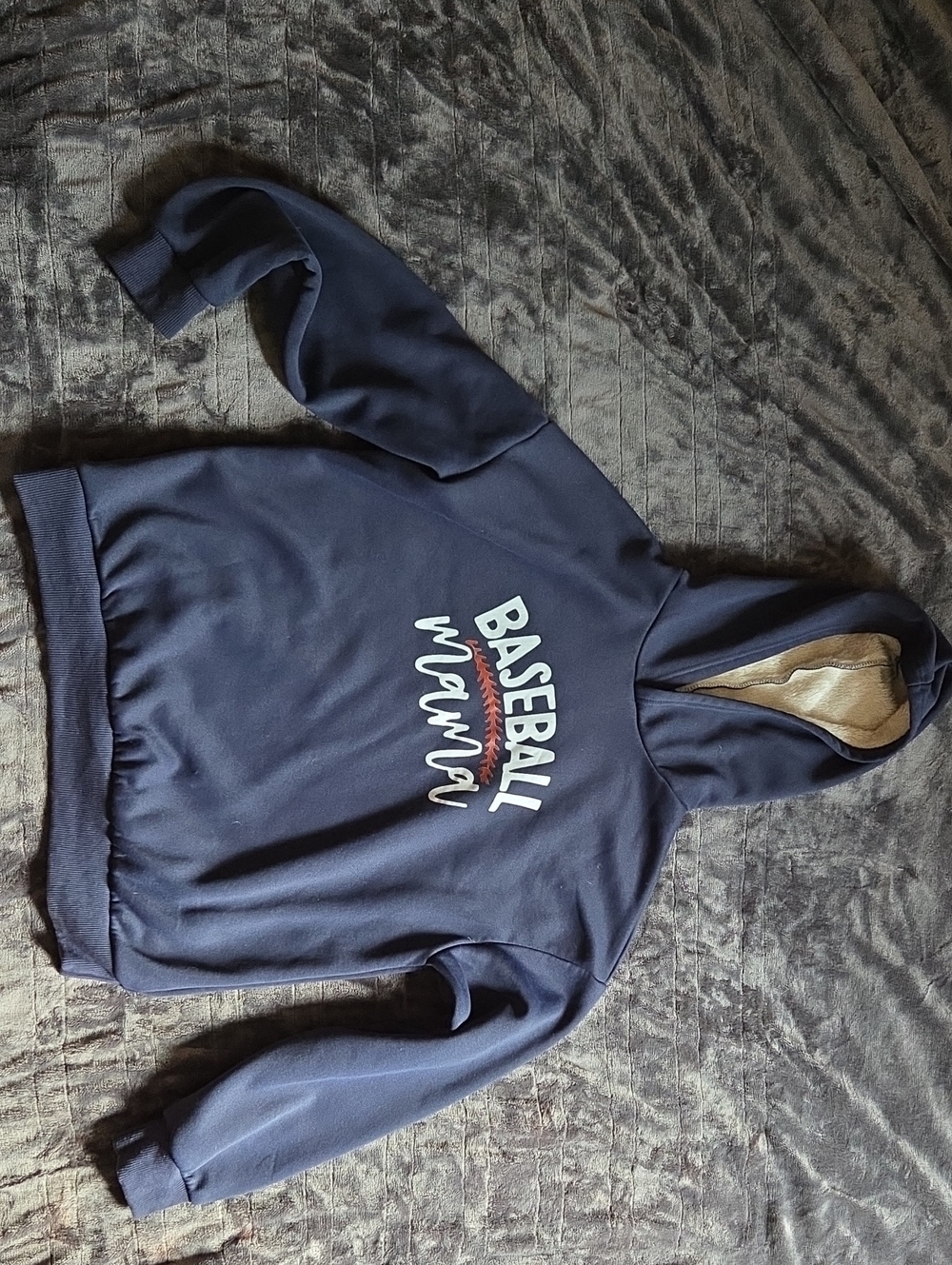 Baseball Mama Navy Hooded Sweatshirt